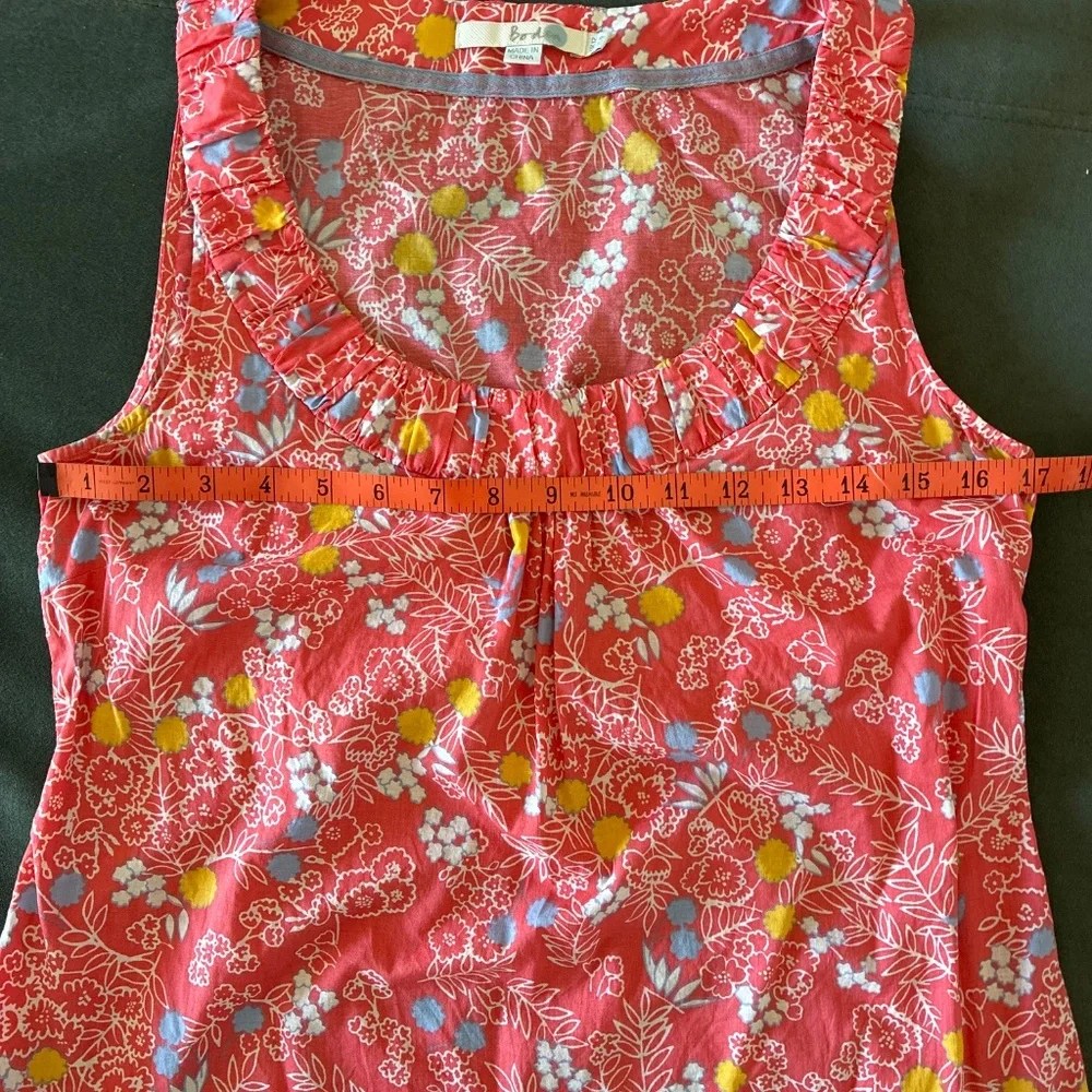 Biden ditzy floral cotton sleeveless top 8 M - Picture 5 of 8